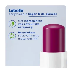 Outlet Labello Blackberry Shine Lippenbalsem 24u Hydratatie Bordeauxrood 1 Stuk