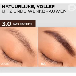 Discount L'Oréal Paris Brow Color wenkbrauwverf 3.0 Dark Brunette 30ML Level Up Je Make-up