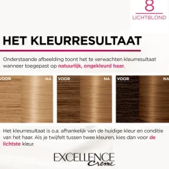 Sale L'Oréal Paris Excellence Crème Verzorgende Crèmekleuring 8 Licht Blond