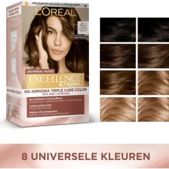 Discount L'Oréal Paris Excellence Universal Nudes Permanente Haarverf 6U Donkerblond 6U Universeel Donkerblond
