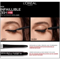 Outlet L'Oréal Paris Infaillible 36H Grip Gel Automatic Waterproof Eyeliner Intens Zwart 5 GR