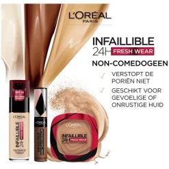Clearance L'Oréal Paris Infaillible 24H Fresh Wear Foundation in a Powder 330 Hazelnut 330 - Hazelnut