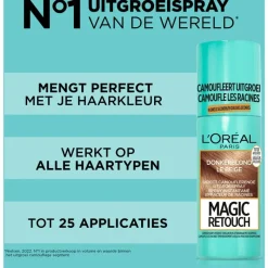 New L'Oréal Paris Magic Retouch Camouflerende Uitgroeispray Donkerblond 75 ML 4 Donkerblond
