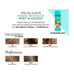 New L'Oréal Paris Magic Retouch Camouflerende Uitgroeispray Donkerblond 75 ML 4 Donkerblond