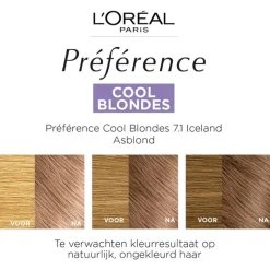 Online L'Oréal Paris Préférence Cool Blondes Permanente Haarverf 7.1 Iceland 7.1 - Iceland
