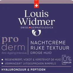 Clearance Louis Widmer Proderm Nachtcrème Rijke Textuur Zonder Parfum 50 ML