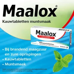 Discount Maalox Kauwtabletten Muntsmaak Bij Brandend Maagzuur 40 Kauwtabletten