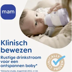 Online MAM Easy Start Anti-Colic Babyfles 320 ML Blue