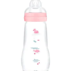 Hot MAM Feel Good Glass Bottle Babyfles 260 ML Pink