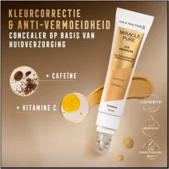 New Max Factor Miracle Pure Eye Enhancer Concealer 04 Honey