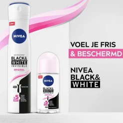 Clearance NIVEA Black & White Invisible Original Deodorant Spray 200 ML