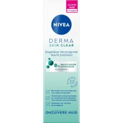 Clearance NIVEA Derma Skin Clear Night Exfoliant Onzuivere Huid 40 ML