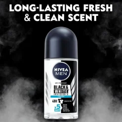 Hot NIVEA MEN Black & White Invisible Fresh Deodorant Roller 50 ML