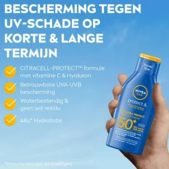 New NIVEA SUN Protect & Hydrate Travel Size Zonnemelk SPF50+ 100 ML
