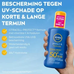 Clearance NIVEA SUN Zonnebrand Protect & Hydrate Zonnespray SPF50+ 200 ML