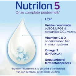 Sale Nutrilon 5 Peutermelk Flesvoeding Vanaf 2 Jaar 800 GR