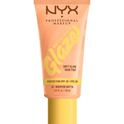 Hot NYX Professional Makeup Buttermelt Glaze Skin Tint SPF 30 1 Whipped Butta