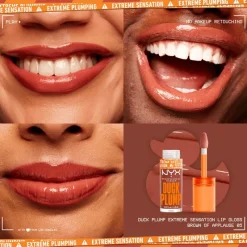 Discount NYX Professional Makeup Duck Plump Lip Plumping Laquer Lipgloss 5 Brown Of Applause