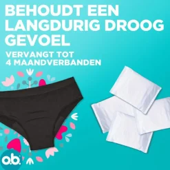 Discount OB o.b.® Herbruikbaar Menstruatie Ondergoed Zwart M/L