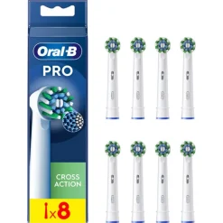 Oral-B Cross Action Opzetborstels Wit - 8 Stuks