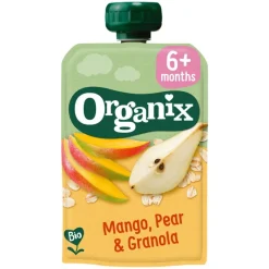 Hot Organix Bio Knijpfruit Mango, Peer, Granola