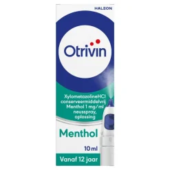 Hot Otrivin Menthol Xylometazoline HCI 1 mg/ml Neusspray bij een Verstopte Neus 10 ML