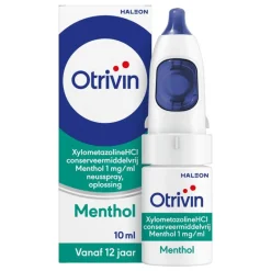 Hot Otrivin Menthol Xylometazoline HCI 1 mg/ml Neusspray bij een Verstopte Neus 10 ML