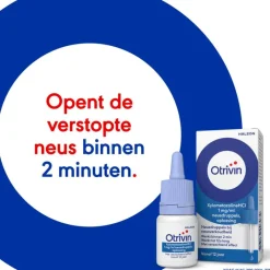 Online Otrivin Xylometazoline HCI 1 mg/ml Neusdruppels bij een Verstopte Neus 10 ML