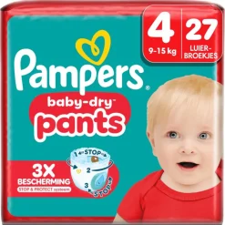 Pampers Baby Dry Pants Luierbroekjes Maat 4 9-15 KG 27 Stuks