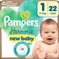New Pampers Harmonie Luiers Maat 1 2-5 KG 22 Stuks