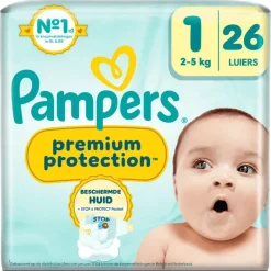 Pampers Premium Protection Luiers Maat 1 2-5 KG 26 Stuks