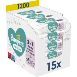 Outlet Pampers Sensitive Billendoekjes 15x80 Stuks