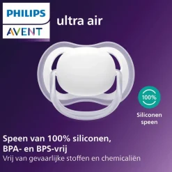 Outlet Philips Avent Fopspeen Ultra Air Night 0-6M Double Pack, mixed - SCF376/26