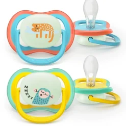 Philips Avent Fopspeen Ultra Air Night 18M+ Double Pack - SCF376/32