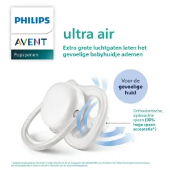 Clearance Philips Avent Fopspeen Ultra Air Day 6-18M Double Pack, mixed - SCF087/14