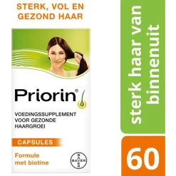 New Priorin 60 Capsules Met Biotine Voor Sterk En Vol Haar Van Binnenuit