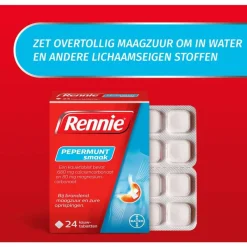 Best Rennie Pepermunt Kauwtabletten Bij Brandend Maagzuur 24 stuks