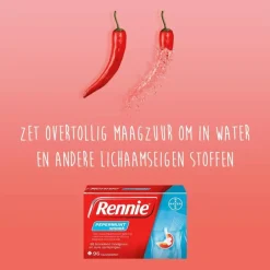 Best Rennie Pepermunt Kauwtabletten Bij Brandend Maagzuur 96 stuks