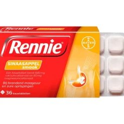 Online Rennie Sinaasappel Kauwtabletten Bij Brandend Maagzuur 36 stuks