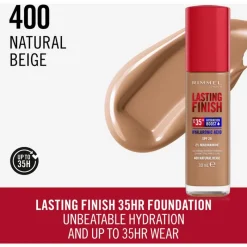 Clearance Rimmel London Rimmel Lasting Finish 35Hr Foundation 400 Natural Beige