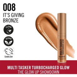 New Rimmel London Multi Tasker Turbocharged Glow Liquid Illuminator Bronzer - Brons - 008 It's Giving Bronze
