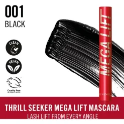 Hot Rimmel London Thrill Seeker Mega Lift Mascara - Zwart - 001 Black