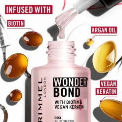 Clearance Rimmel London Wonder'Bond Care+Color Nagellak - Creme - 002 Tank Top