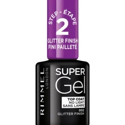 New Rimmel London Rimmel SuperGel Top Coat Nail Polish Lacquer Top Coat Glitter Effect 002 12 ML