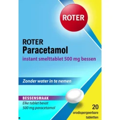 Roter Paracetamol smelttablet 500 mg 20 tabletten