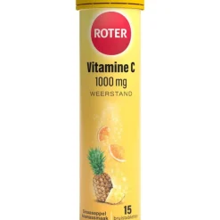 Hot Roter Vitamine C1000 mg Sinaasappel-Ananas bruistabletten 15 stuks