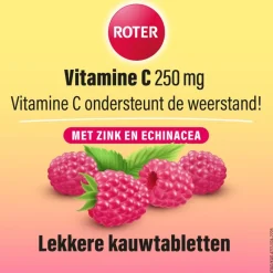 Discount Roter Vitamine C Forte Weerstand Framboos 75 tabletten