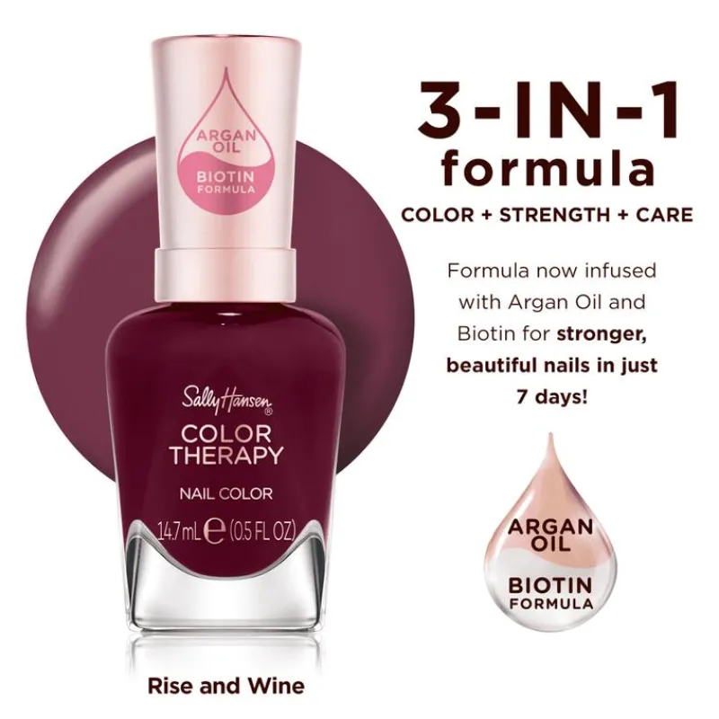 Discount Sally Hansen Color Therapy Nagellak - Bordeaux - 372 Rise andWine 372 Rise and Wine