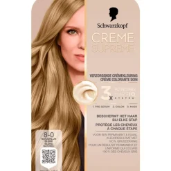 New Schwarzkopf Creme Supreme Haarkleuring 8-0 Natuurlijk Blond