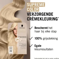 Clearance Schwarzkopf Creme Supreme Haarkleuring 10-0 Natuurlijk Extra Lichtblond